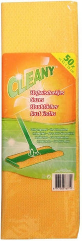 Cleany Dust Cloths Mop Cloths 25 x 42 cm Orange - Impregnated - 10 x 50 Pieces = 500 Pieces